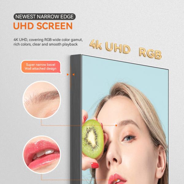 Приведенная реклама рекламирующ игрока, дисплеев Signage цифров держателя стены 43 дюймов