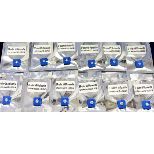 Драгоценный камень форма овальная 2-10ct Белый круглый резкий свободный мойсанит для обручальных колец