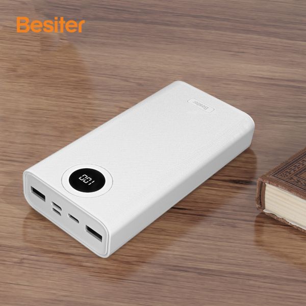LCD Dual USB Portable Phone Charger 20000mah Mini External Battery