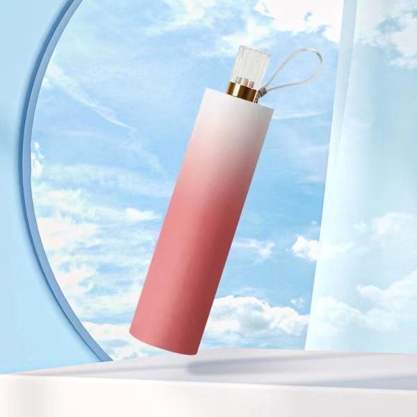 Metal Shaft Frame Custom Gradient Shade Umbrella Popular for Women All in 1 Function