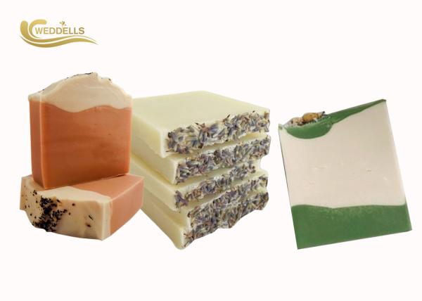 Handmade Organic Natural Soap Bars , Essential Oil Bar Soap For Whitening / Smooth