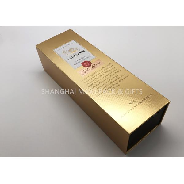 Shipping Luxury Cardboard Gift Boxes Gold Foil Paper Wine Champagne Packaging Hot Stamp LOGO