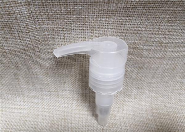 Screw Down Lock Clear Lotion Dispenser Eco Friendly White Color 33 / 410