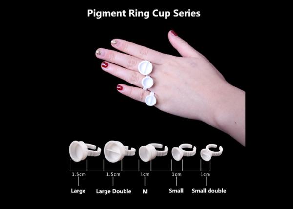Semi Permanent Glue Ring Holder , Pigment Cup Ring For Eyebrow Eyeline Lip Makeup