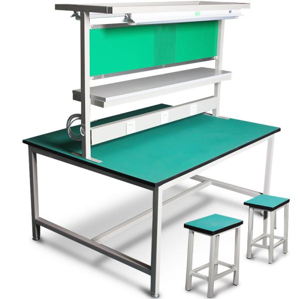 Industrial Aluminium ESD Workbench 240x120cm with 40W LED and 1 Year Warranty for Cleanroom Assembly