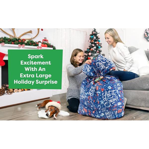 Large Christmas Gift Bags Xmas Presents 36”X44”Jumbo Extra Large Christmas Gift Bags Wrapping - Giant Gift