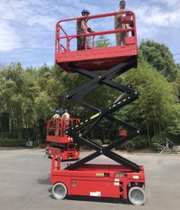 8m telescópicos 380kg Scissor a plataforma de funcionamento