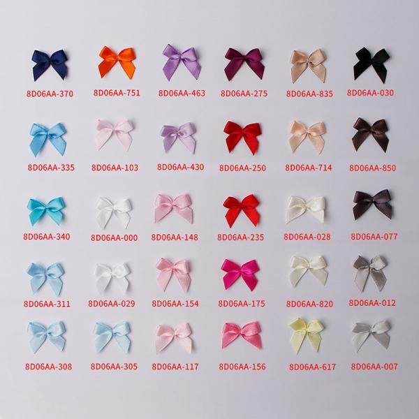 22*23MM Solid Color Pre Made Satin Ribbon Gift Bows for Garment Accessories