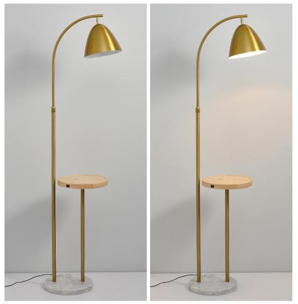 Coffee table floor light Nordic modern sofa side metal creative marble bedside floor lamp living room standing lamp