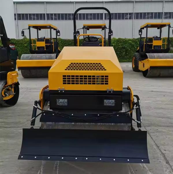 Small roller double drum roller SRD03 model, yellow roller used on construction sites, pure iron configuration