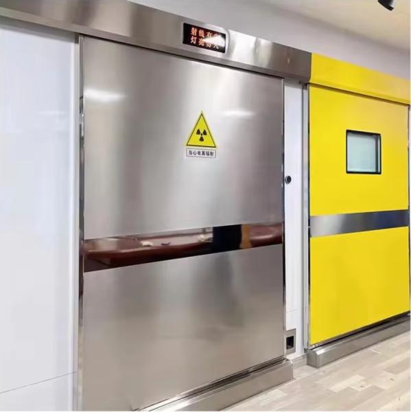 Sala de MRI CT Portas de proteção contra radiação, Portas deslizantes automáticas revestidas de aço