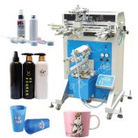 1 máquina de impressão plástica semi automática da tela de seda da garrafa da caneca de café do filme de Auto Syringe Pet da impressora da tela da cor