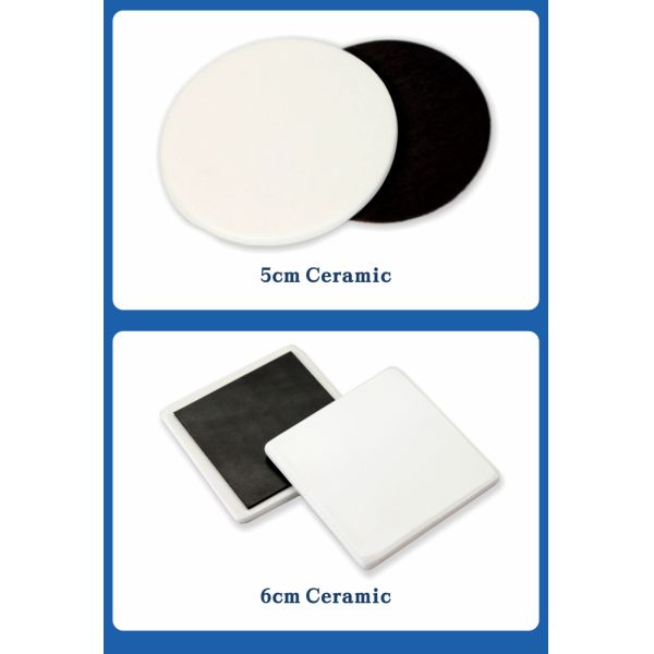 Wholesale Sublimation Blank Promotion Personalize Ceramic Blank Custom Sublimation High Quality Diy Fridge Magnet