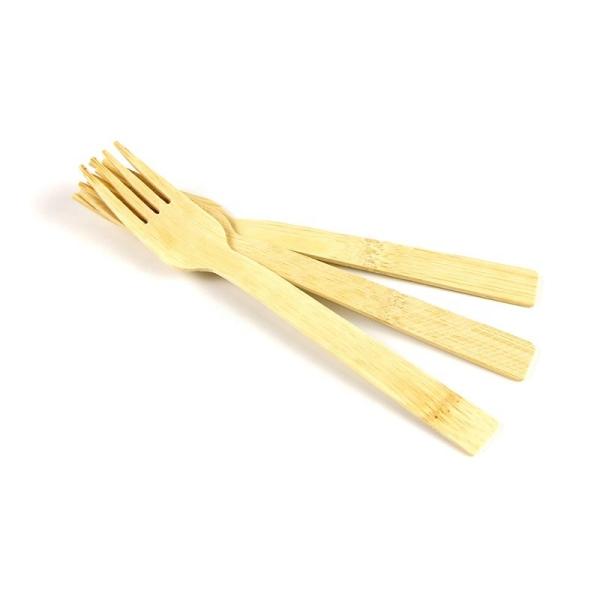 Party Restaurant Picnic and Home 2023 Eco-Friendly Disposable Bamboo Cutlery Set with Napkin