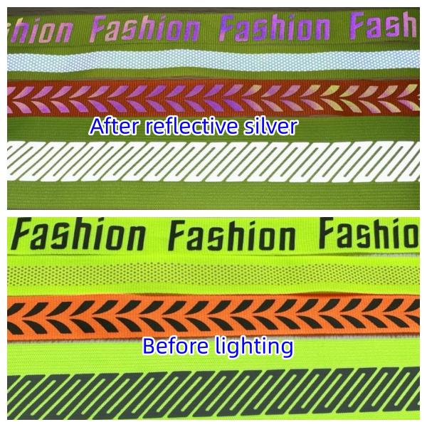 Отражающие марки одежды Логотипные теги Печать на тканевой ленте для спортивной одежды