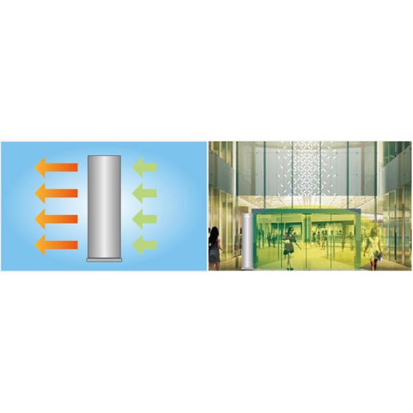 Занавесы воздуха нержавеющей стали высокой эффективности вертикальные для входа дверей