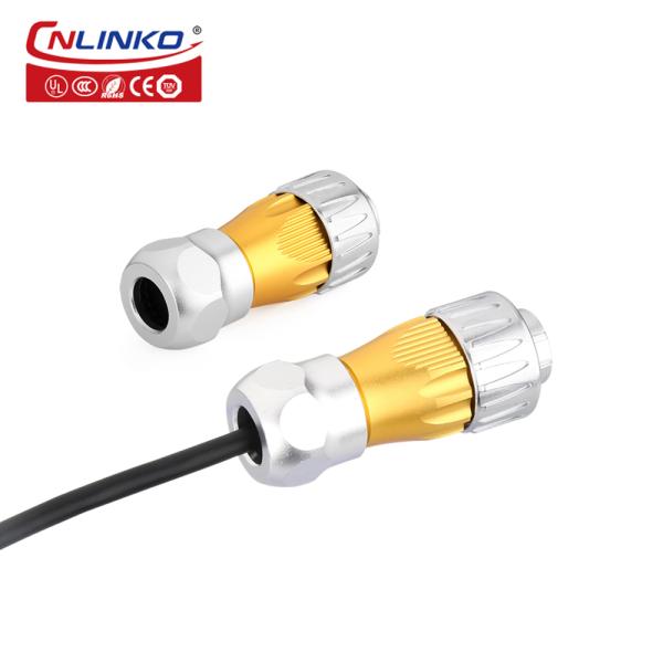 Cnlinko CE/CCC Approval Metal Circular Ethernet Rj45 Industrial Connectors Outdoor Waterproof Rj45 Female Connector
