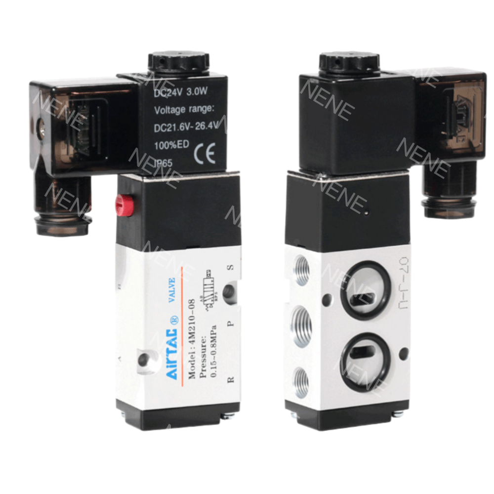 NAMUR Mounted 5/2 Way Double Solenoid Valve 4M220-08 G1/4 Port 0.89 Cv Maintenance Free for Textile Machinery from AIRTAC