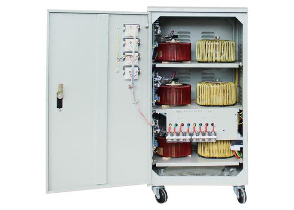 Three Phase SVC 30KVA Automatic Voltage Stabilizer Servo Motor High Accuracy