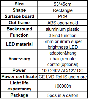 1 Power Consumption Rectangle Flashing Color LED Open Pizza Shop Window Business Sign