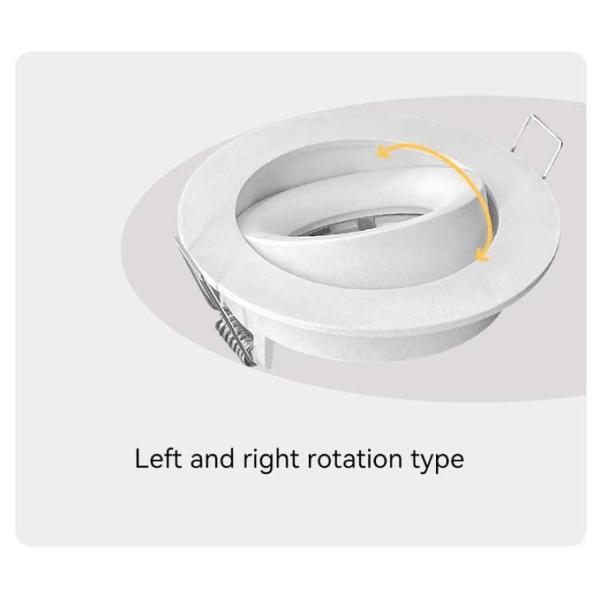 Commercial Lighting Recessed Spotlight Frame With 20° Tilt And Rotating Housing