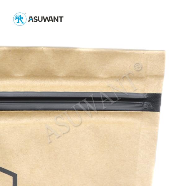 Custom Printed Aluminum Foil Kraft Paper Child Proof Zipper Mylar Bags Smell Proof For Marijuana