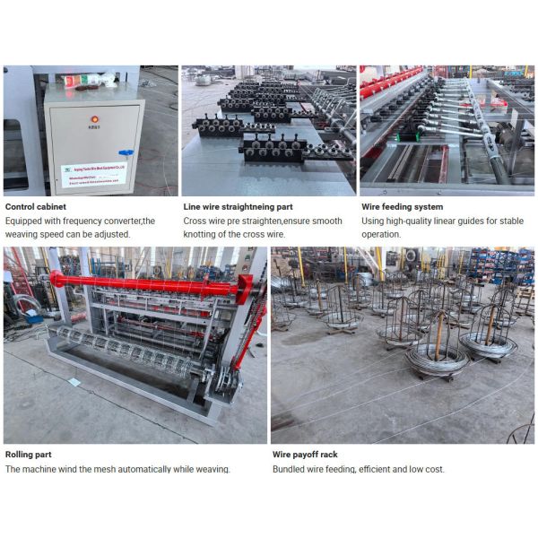 Full Auto Grassland Field Fence Machine Galvanized Farm Cattle Fence Weaving Machine