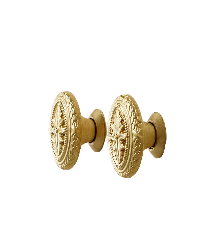 Nordic Style Single Hole Hardware Gold Solid Brass Modern Furniture Door Knob for Dresser Wardrobe Cabinet Easy Installation
