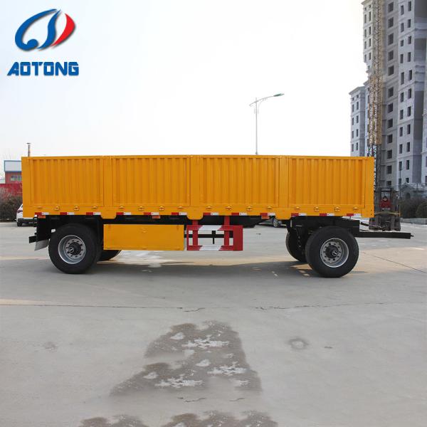 Customizable Drawbar Dolly Hydraulic Truck Flatbed Light Side Wall Farm Cargo Agricultural Dropside Semi Tractor Full Trailer