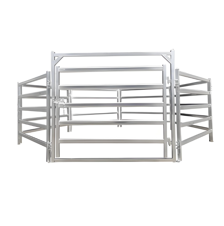 6 Rails Hot Dipped Galvanized Cattle Fence Panel 1.8m Height Portable Livestock System
