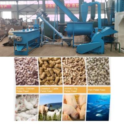 2 - 6 MM Animal Feed Pellet Maker Set Hammer Mill For Livestock