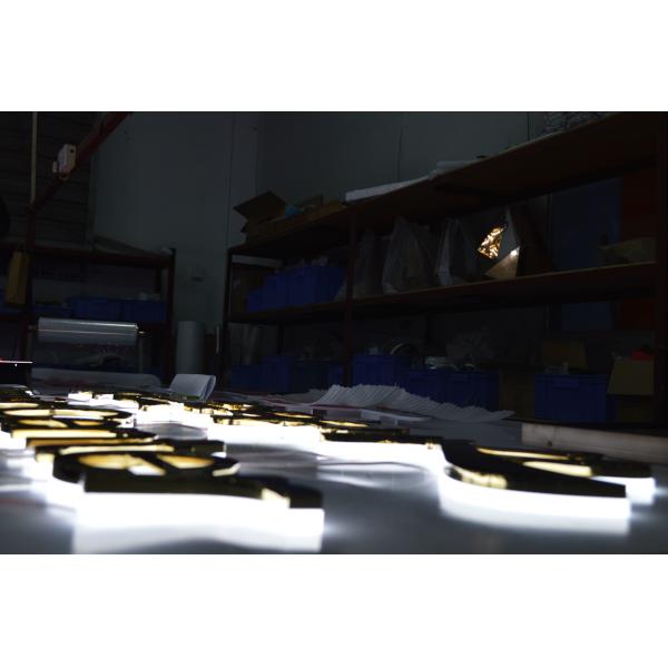 50mm Stainless Steel Letter Signage , Backlit Halo Letters With LED Illumination
