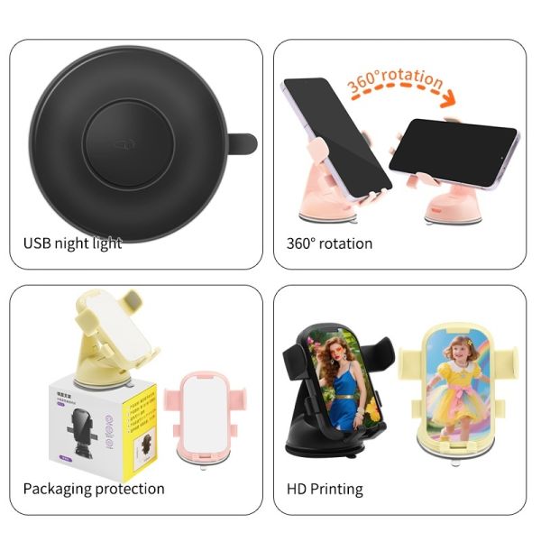 Osculum Type Sublimation Phone Stand Blanks Vehicle-Mounted Sublimation Blank Mobile Bracket Phone Holder With Aluminum Sheet