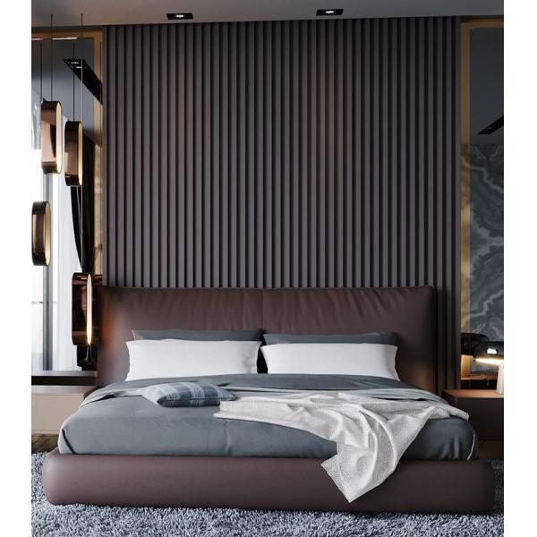 House Interior Wood Grain Aluminium Alloy Profile Fluted Wall 3d Ceiling Panels