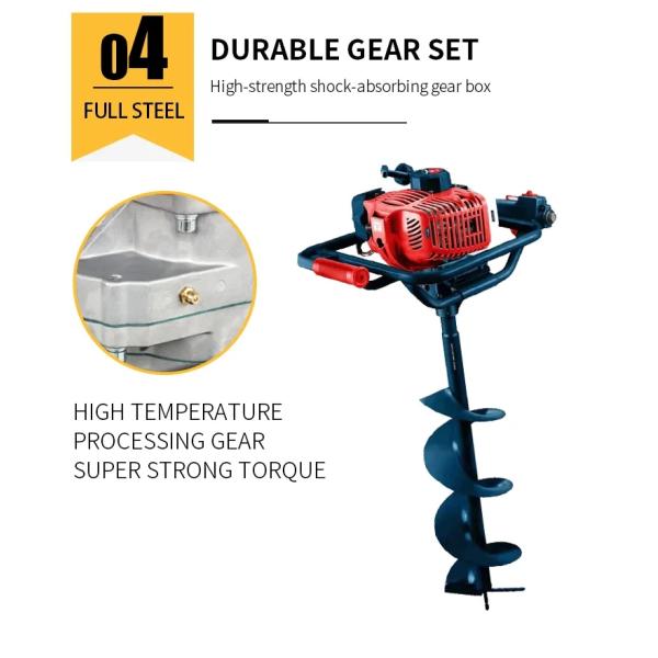 High Digging Power Small Type Garden Hole Tools Gasoline Earth Auger Drill Auger 7-80CM