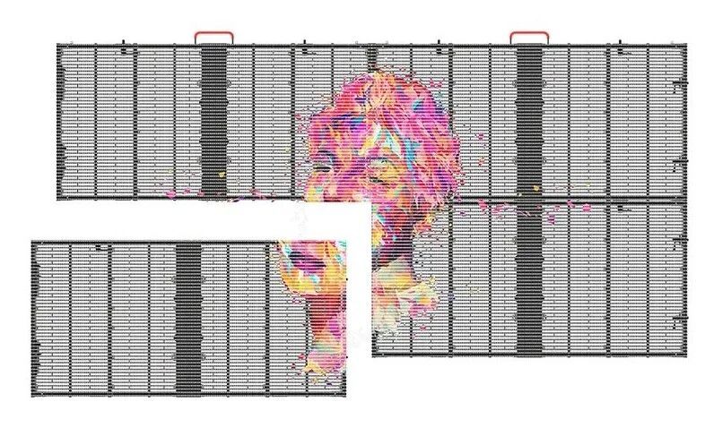 Outdoor P3.91 Lightweight LED Transparent Screen Display For Shopping Mall Windows