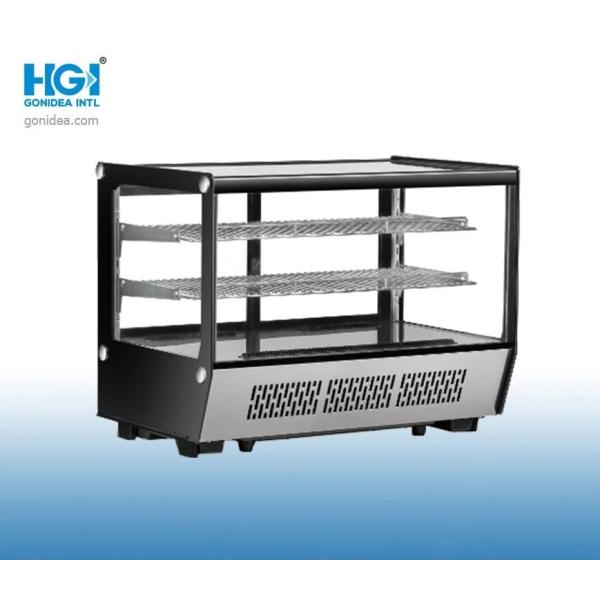 Изогнутая округленная стеклянная нержавеющая сталь 160L холодильника дисплея торта двери