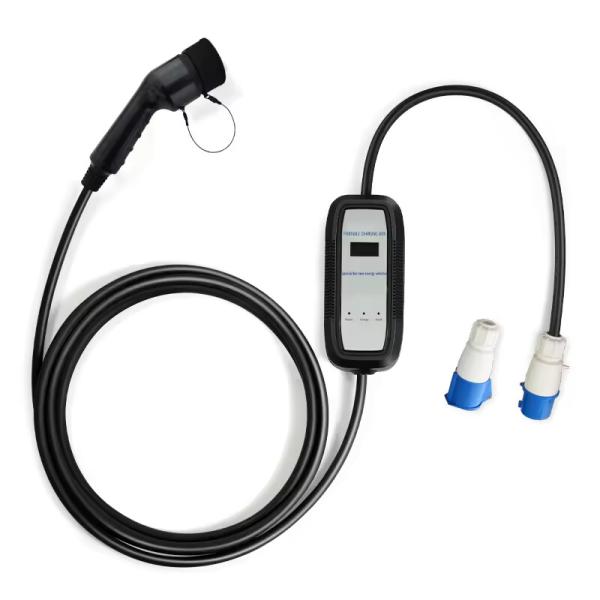 Cargador EV portátil inteligente de 16A 3.5KW Tipo 1 / Tipo 2 / Cargador EV portátil GBT para coche eléctrico con 5 enchufes de cargador EV