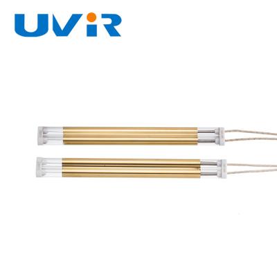 lampe d'infrarouge de la vague 1kw moyenne, lampes de chauffage de quartz avec le réflecteur d'or
