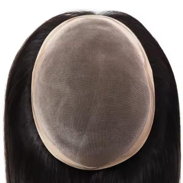 MONO Long Hair Topper for Women Natural Brazilian Human Hair Cheap Topper High Quality Natural Black Thick Density