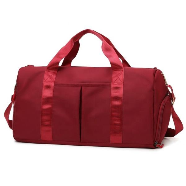 Custom Branded Nylon Gym Bags ,  Anti Theft Waterproof Fabric Sports Luggage Bag