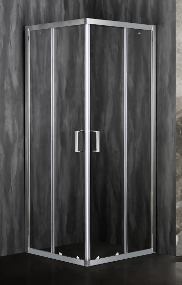 Stylish Square Shower Enclosures With Chromed Profile For Modern