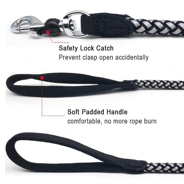 Поводок собаки веревочки нейлона в 6 ног, отражательный поводок собаки для больших/средних собак