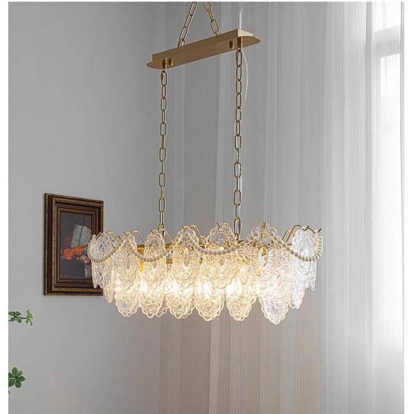 Luxury Villa Living Room Chandelier Glass Lampshade Fancy Chandelier(WH-CY-246)