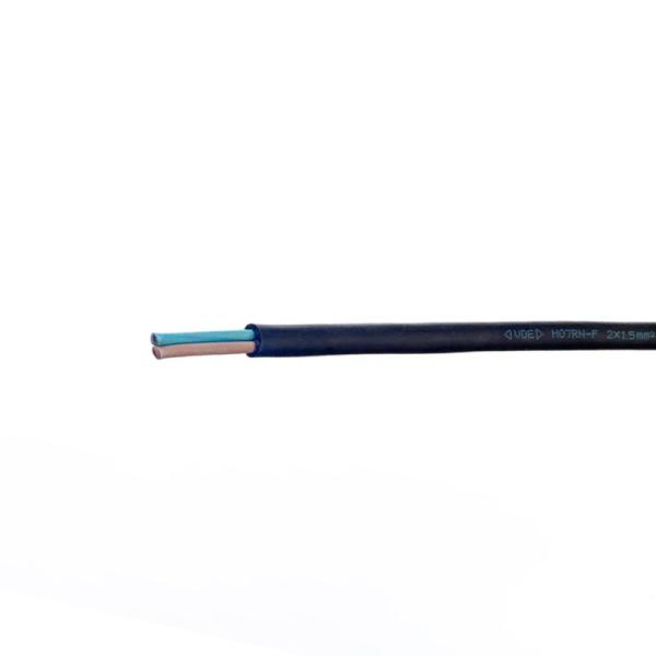 2 Core Conductor Copper Fire-Resistant Power Cable for Outdoor Camp H07RN-F 2x0.75/1/1.5/2.5mm2 Fire-Resistant Outdoor