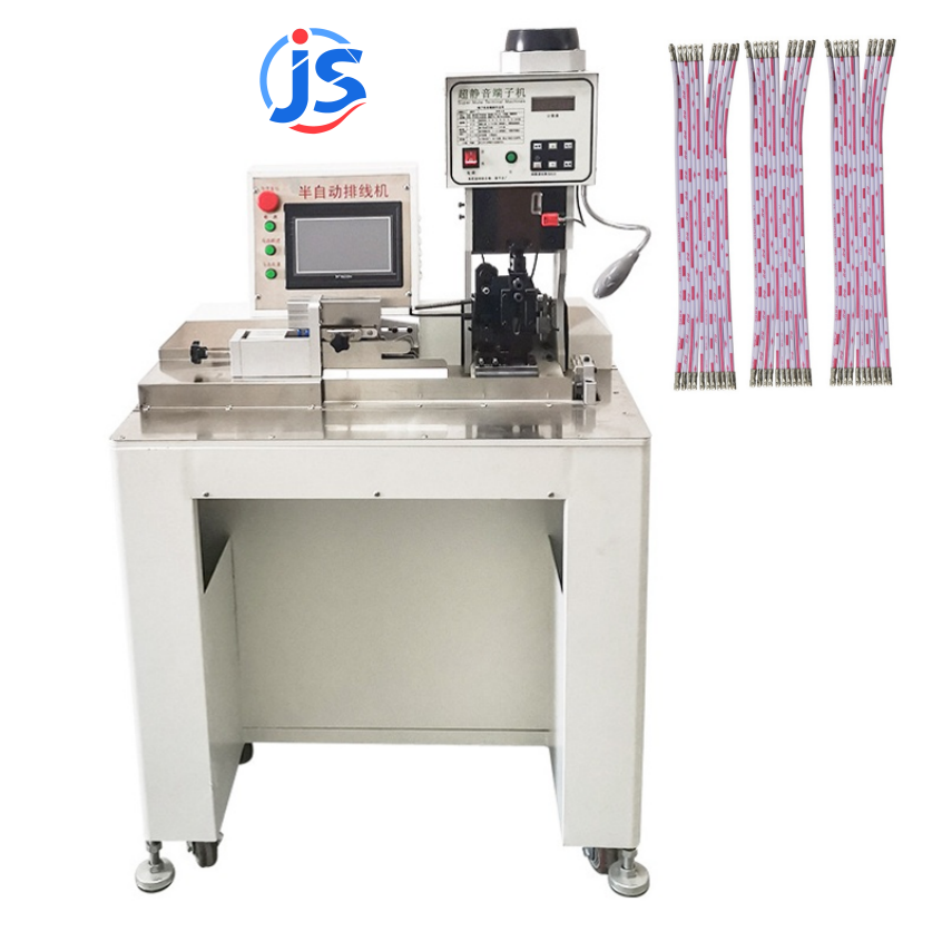 Flat Cable Semi Automatic Crimping Machine Stepper Motor Wire Terminal Crimper