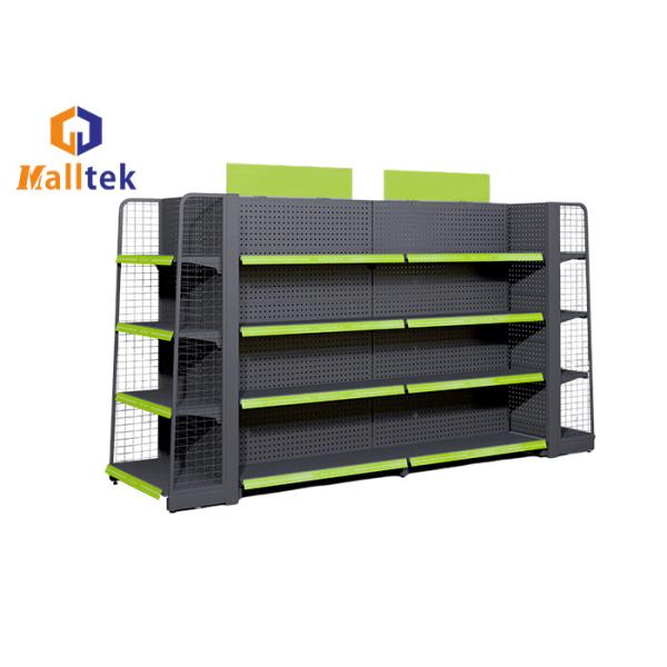 Customized Supermarket Gondola Shelving System Gondola Stand Shelf 5 Layers