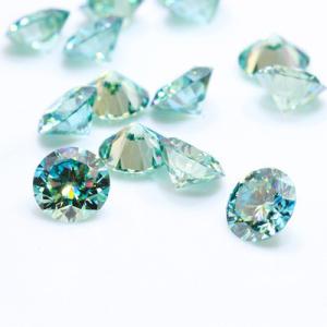 Lab Created Green Loose Moissanite Gemstones Emerald Cut OEM