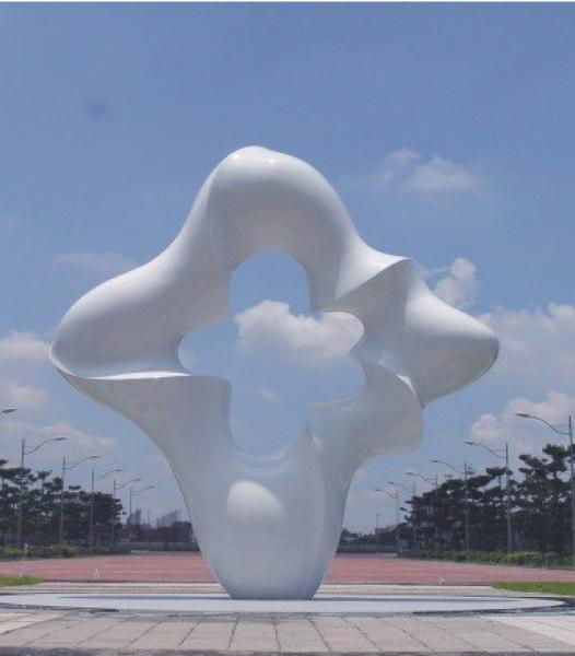 Estilo de bronze do sumário do verniz do cozimento das grandes esculturas exteriores brancas do metal