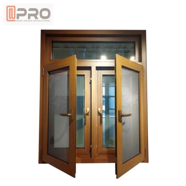 Outward / Inward Open Aluminum Casement Windows With Stainless Steel Security Mesh round casement window side casement